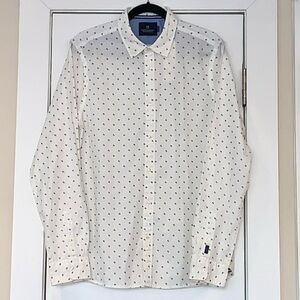 NWT Scotch and Soda Long Sleeve Allover Print Button Up Shirt L